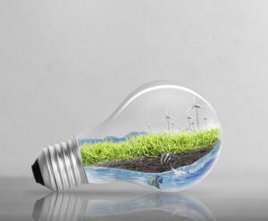 light bulb Alternative energy concept